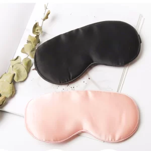 Natural Pure Silk Soft Sleep Mask Blindfold Shade Eye Cover Portable Eyepatch For Travel Sleeping Office Rest Adjustable Bandage