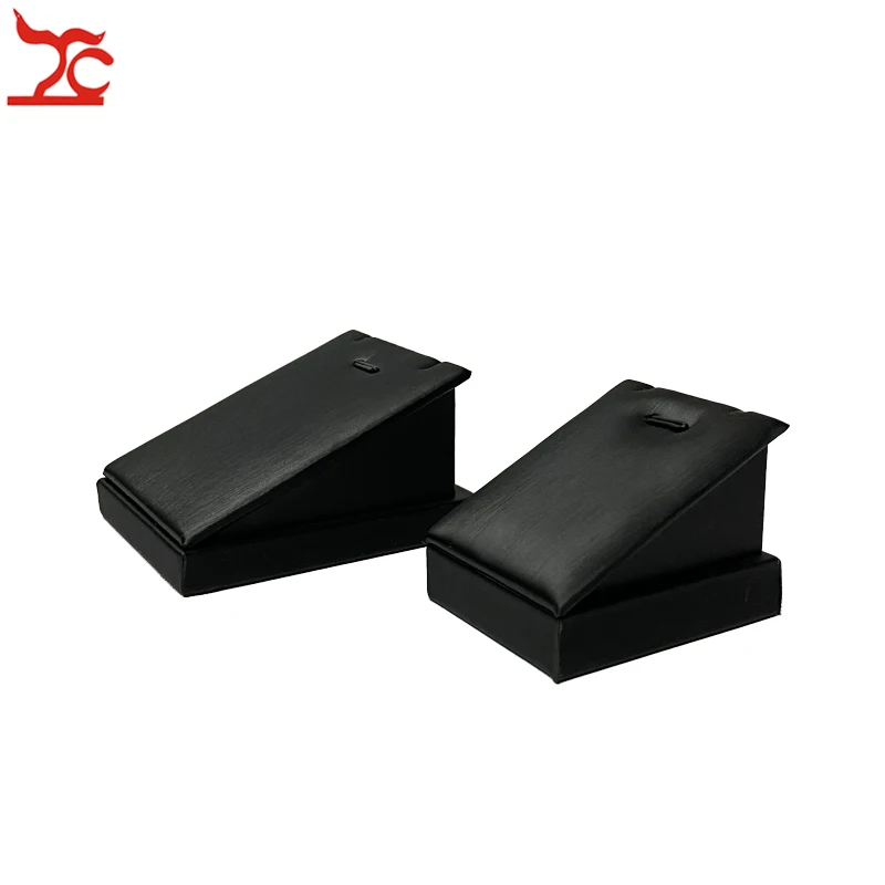Black PU Leather Pendant Jewelry Display Stand Earring Holder Necklace Jewelry Storage Organizer Pendant Showcase Stand - 图片 4