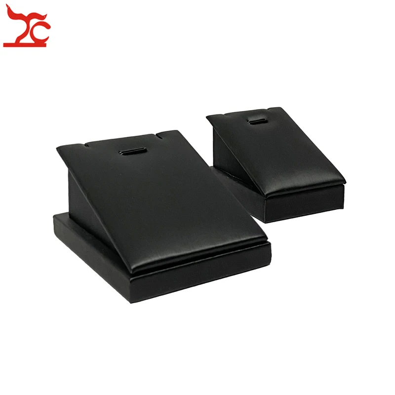 Black PU Leather Pendant Jewelry Display Stand Earring Holder Necklace Jewelry Storage Organizer Pendant Showcase Stand - 图片 3