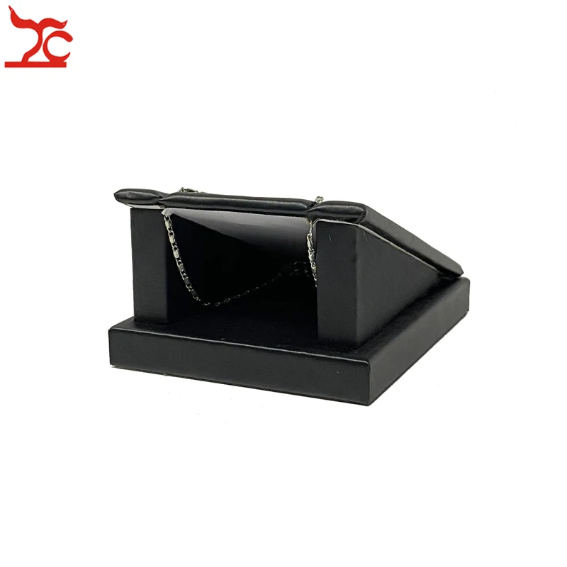 Black PU Leather Pendant Jewelry Display Stand Earring Holder Necklace Jewelry Storage Organizer Pendant Showcase Stand - 图片 6
