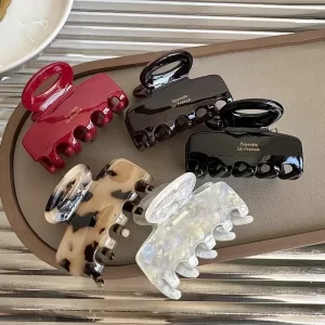 5.5cm Long Acetate Hair Crabs Red Hair Clips for Girls＆Women Tie up Hair Claws New korean Fashon Hair Accessories for Women