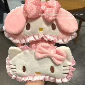 Anime Sanrio Hello Kitty Soft Comfort Sleep Mask Featuring My Melody Light Blocking for Better Rest Kawaii Cartoon Gift for Her