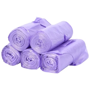 5 Rolls Portable Garbage Bags 60 Liters Dusbin Trash Large Plastic Kitchen Break for 100
