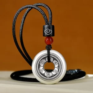 Vintage Om Mani Padme Hum Pendant Necklaces Metal Copper Men and Women Pray Wish Talisman Tibetan Party Style Jewelry Gifts