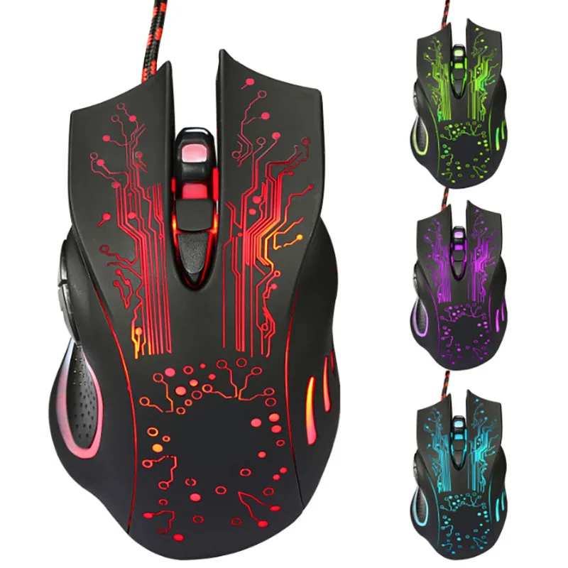 X9 3200DPI E-Sports Wired Gaming Mouse LED Optical 6D Mute USB For PC Computer Laptop