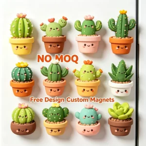 Custom 3D Resin Succulent Fridge Magnet, Personalized Cute Cactus Plant Refrigerator Sticker, Home Decor