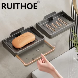 Storage Rack Wall Soap Dish for Bathroom Case Soap Box Dish Storage Plate Drain Soap Box Soap Holder Bathroom Accessories