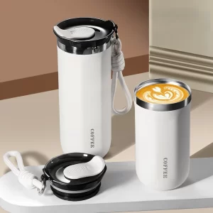 350/500ml Vacuum Insulated Coffee Mug, Double-wall Stainless Steel Travel Tumbler, Office Portable Cold Coffee Cup Gift Cup