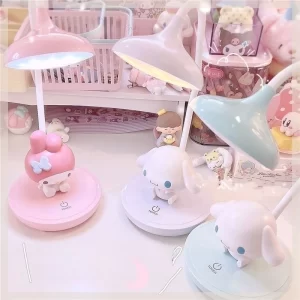 Sanrio New Hello Kitty Kuromi My Melody Cinnamoroll Ins Style Desk Lamp Study Desk Ornaments LED Indoor Decorations Sweetness