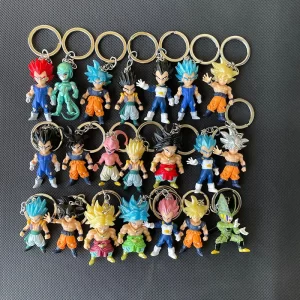 Dragon Ball Son Goku Mini Cute Kawaii Keychain Action Figure Anime Model Cartoon Bag Doll Pendant Figurine Toys Gift 1pcs Random