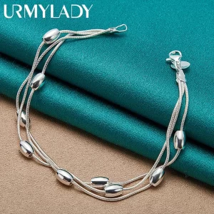 925 sterling silver bracelet chain fashion design product beautiful Jewelry High quality Bracelet bead for women lady wedding