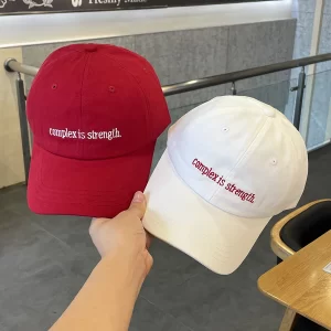 Baseball Cap Female Couple Face-Looking Small Wide Brim Soft Peaked Cap Male Big Face Sun-Proof Little Red Riding Hood