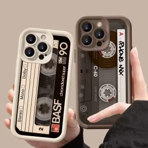 Lucky Tape Pattern Silicone Soft Phone Case For iPhone 17 16 15 14 13 12 11 Pro Max X XS XR 7 8 Plus 16E Shockproof Back Cover