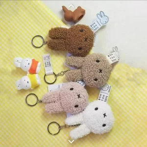 Kawaii Miffy Rabbit Head Doll Backpack Pendant Bag Decorative Accessories Keychain Gift Toys