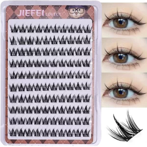 Glue-free Self-adhesive False Eyelashes Voluminous Fluffy Thick Natural Curling W-shaped Sunflower Lash Extension DIY Manga Eyes